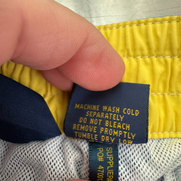 Polo Ralph Lauren Swim Trunks Mens XL Blue Cargo Pocket Embroidered Pony Beach - Picture 9 of 13